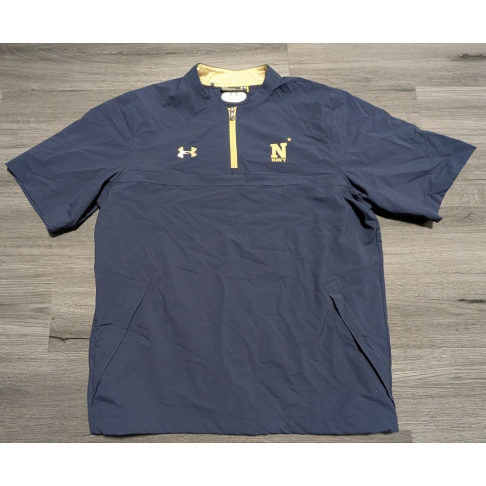 Under Armour Men's United States Navy‎ 1/4 Zip Pullover Golf Windbreaker Size L